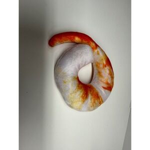 Realistic Shrimp Nigiri Sushi Plush Toy Foodie Novelty squeaky White Orange